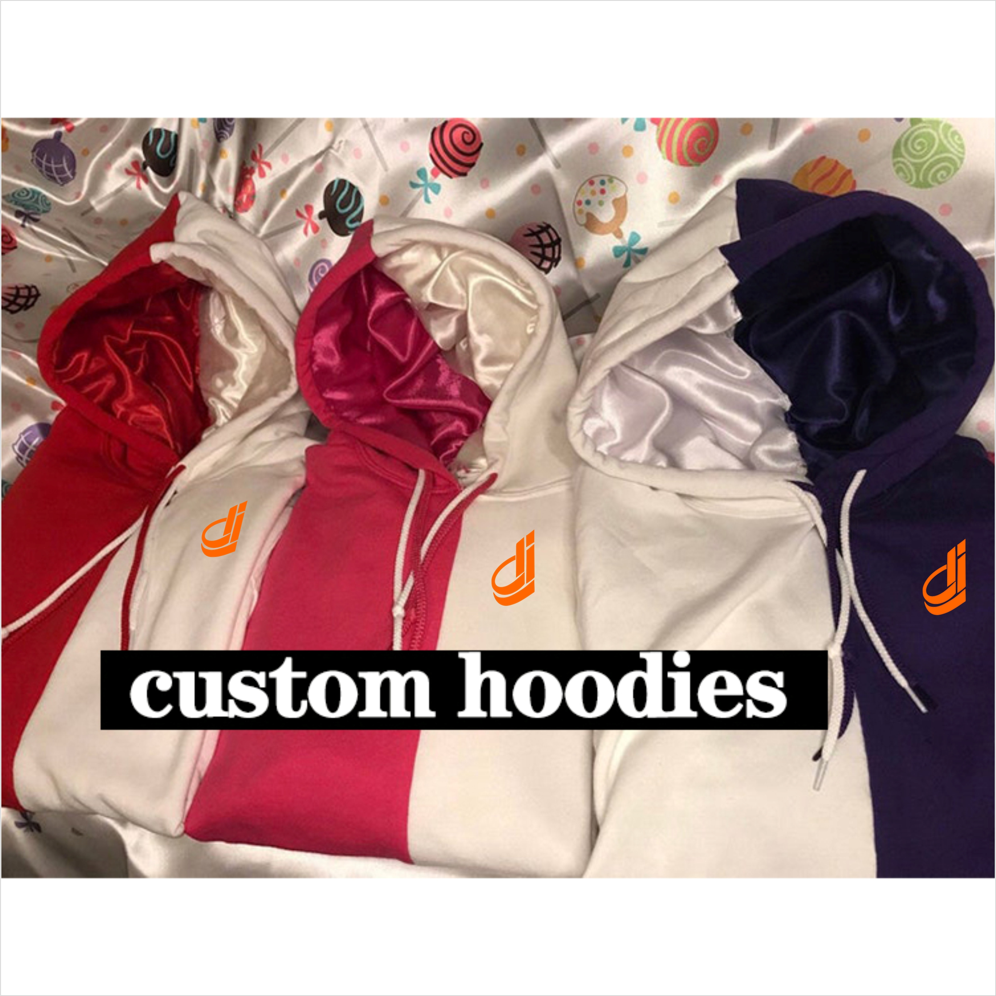 Fashion High Quality Women And Mens Split Two Tone Satin lined Hoodie