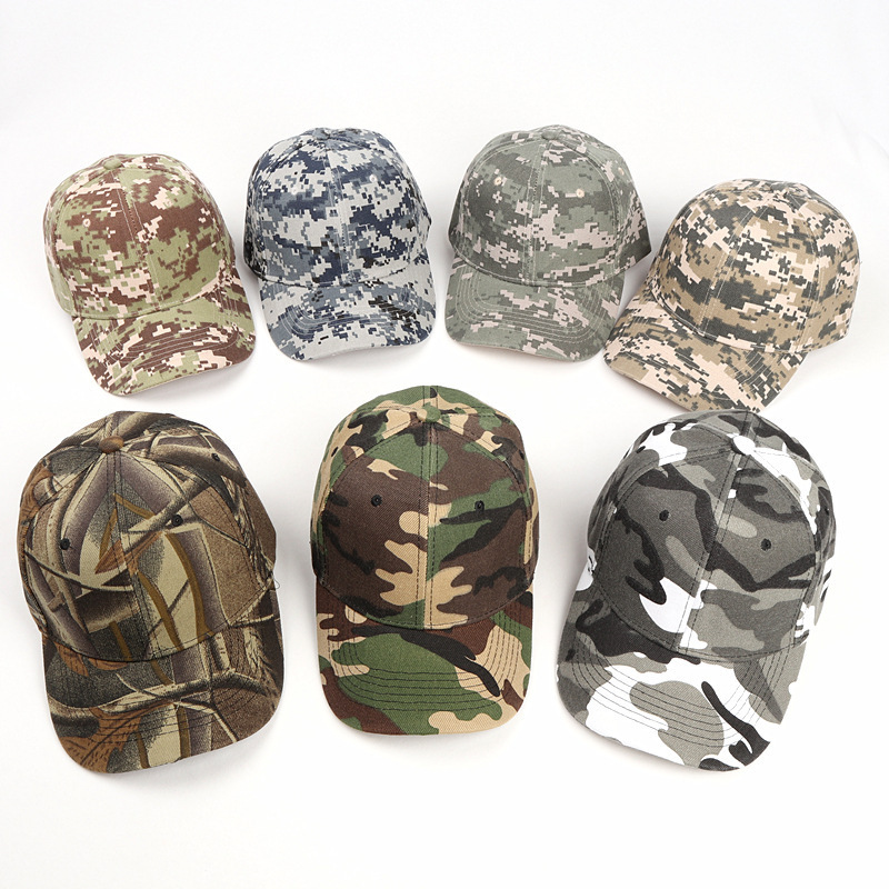 Hot Sale blank Printing Private Logo Custom Design Baseball Cap Adjustable Breathable Camo Camouflage Hat