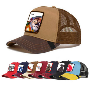 Personalized Design Adults Sports Fashion Animal Cartoon Unisex Mesh Embroidered Trucker Hat Cap