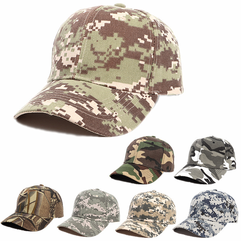 Hot Sale blank Printing Private Logo Custom Design Baseball Cap Adjustable Breathable Camo Camouflage Hat