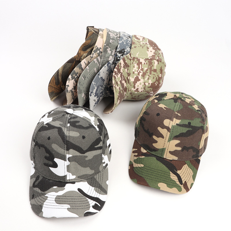 Hot Sale blank Printing Private Logo Custom Design Baseball Cap Adjustable Breathable Camo Camouflage Hat