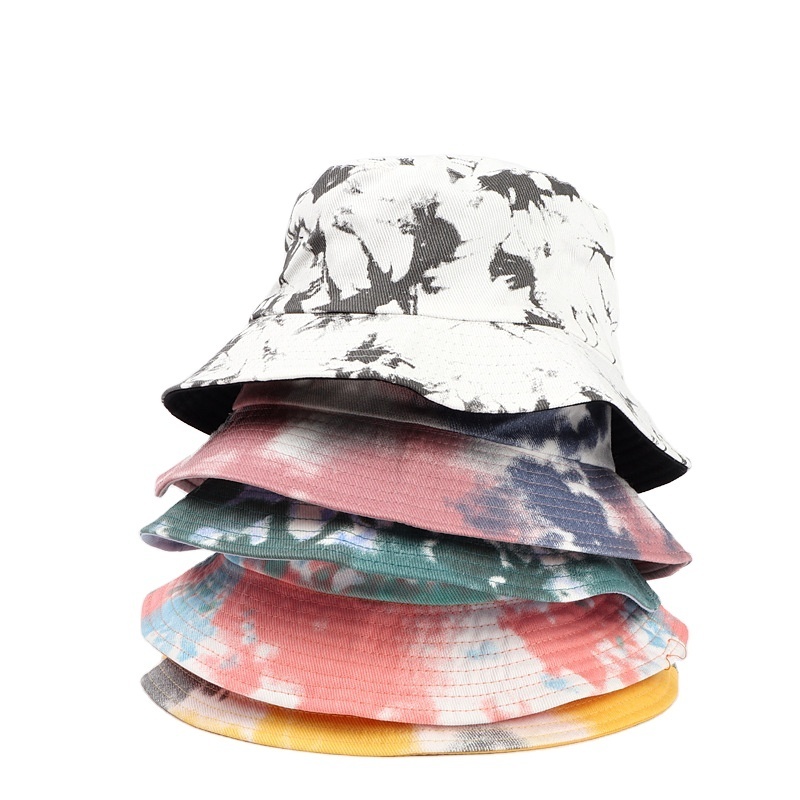 New Arrival Newest Design Sublimation Tie-dye Printed Custom Sun Protect Bucket Hat