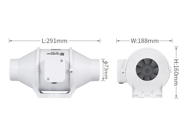 exhaust fan 5 inch 125mm electric hydroponics mushroom inline extractor fan ventilation inline duct fan