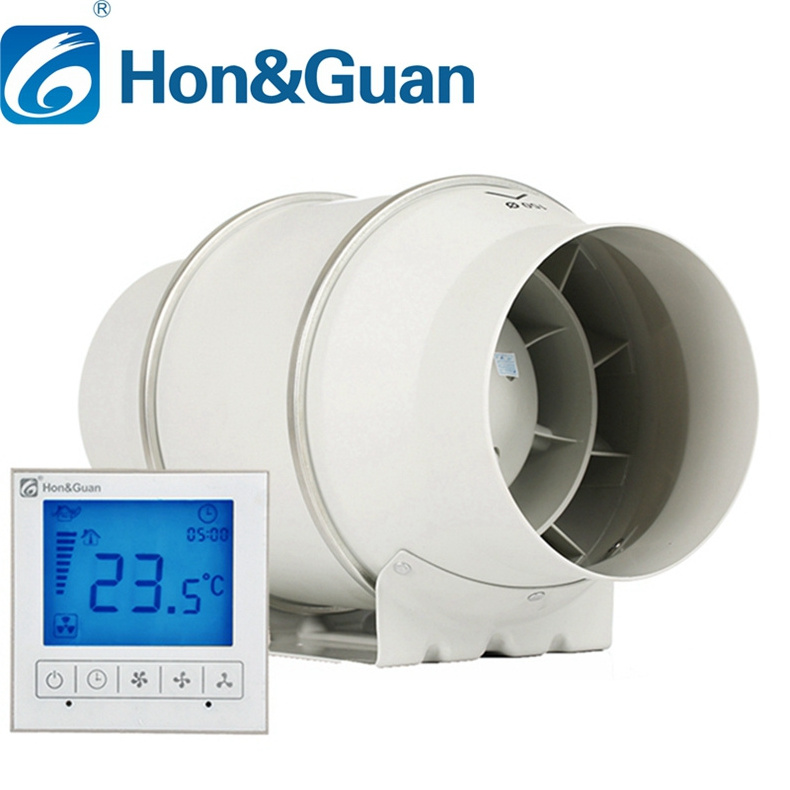 Hon&Guan 6 Inch 311CFM Smart Duct Inline Fan Vent Blower for HVAC Exhaust