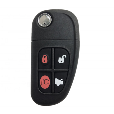 4 Buttons Flip Folding Remote Smart Car Key Shell Case Cover Blank Fob For Jaguar Key X - Type S - Type XJ XJR