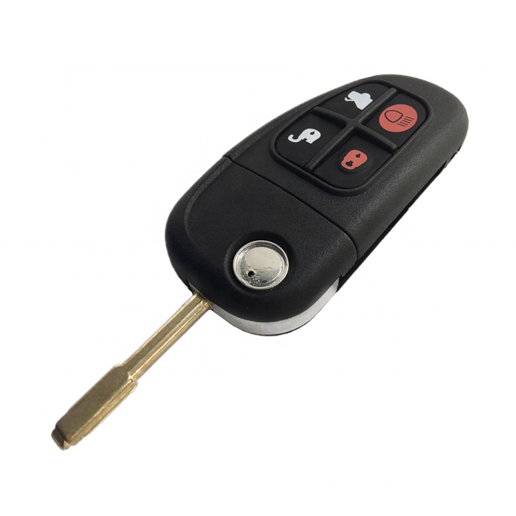 4 Buttons Flip Folding Remote Smart Car Key Shell Case Cover Blank Fob For Jaguar Key X - Type S - Type XJ XJR