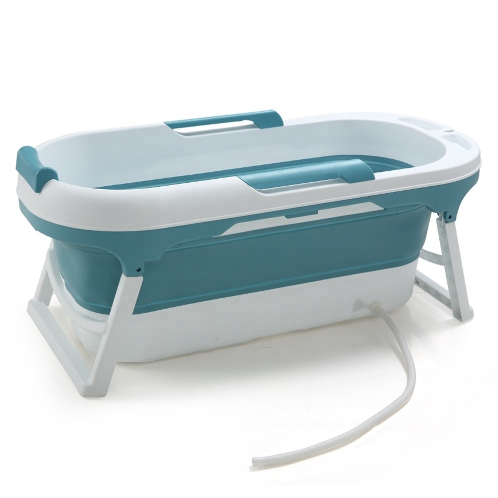 Portable Folding Plastic Bathtub Adult Kids Swimming Pool Large Bath Barrel Freestanding Bathtub Bath Bucket With Cover