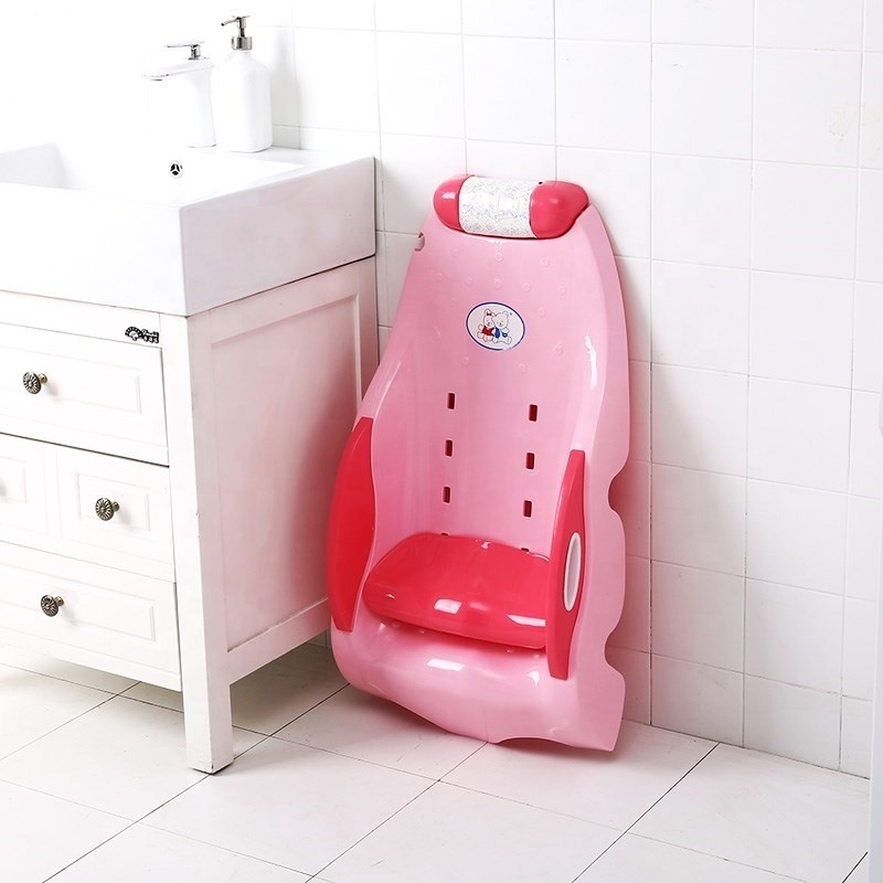 Good selling musical folding baby shampoo chair plus size plastic kids bath chair