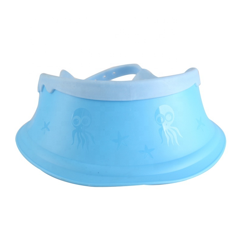 Wholesale silicone rubber baby shampoo cap shield children shower cap