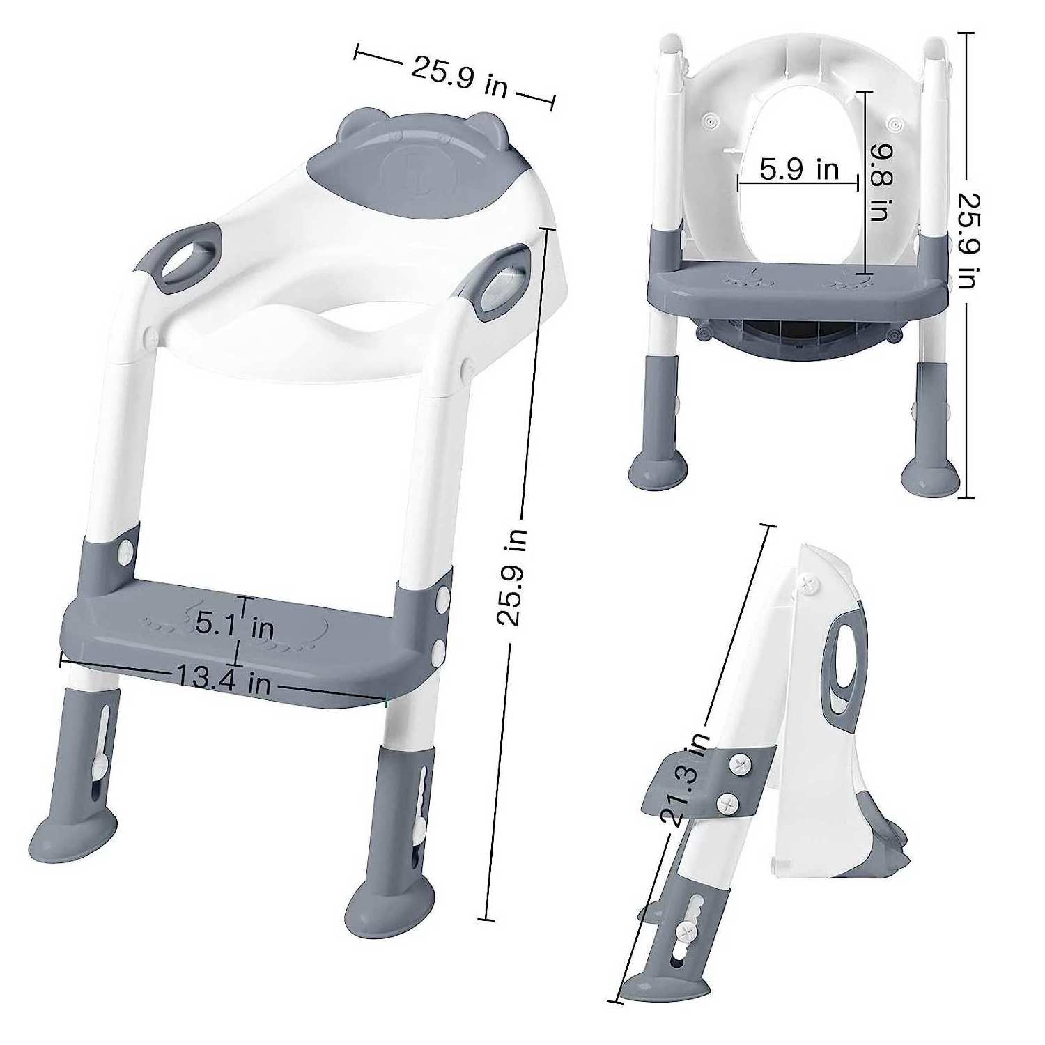 Baby Kids Toilet With Ladder Child Potty Chair Folding Children Step Potty