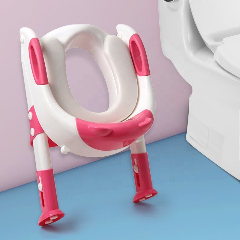 Baby Kids Toilet With Ladder Child Potty Chair Folding Children Step Potty