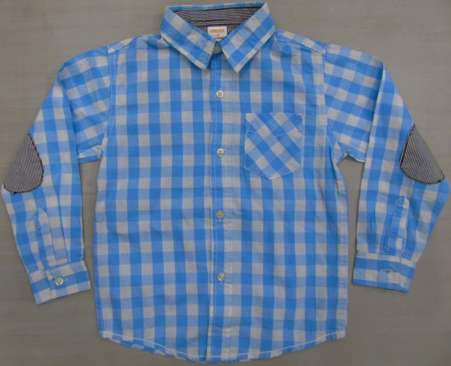 Bangladeshi Garments Stocklot Boys Elbow Patched Fashionable Shirt