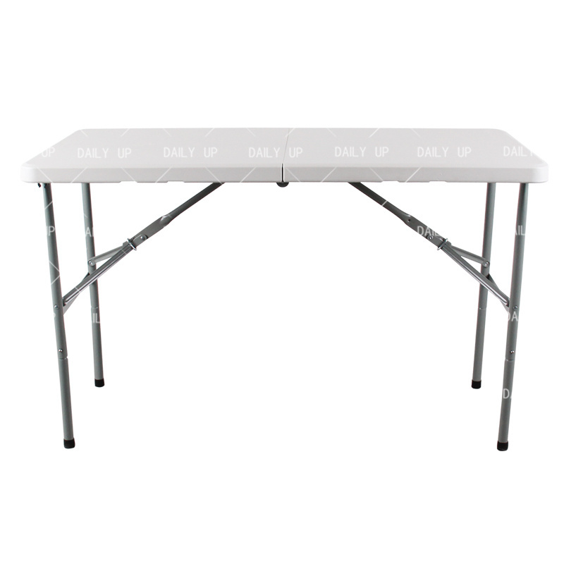 Portable HDPE Folding Dining Table Rectangle Camping Table Office Conference Long Desk Foldable Outdoor Banquet Picnic Table