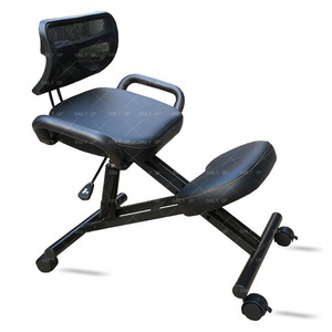 kneeling office chair with back and armrest Adjustable Stool For Home and Office - Improve Your Posture With an Angled Seat