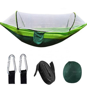 Comfortable Fabric Hammock With Mosquito Net Storage Bag Breathable Camping Hammock For Outdoor Activity Park Hiking