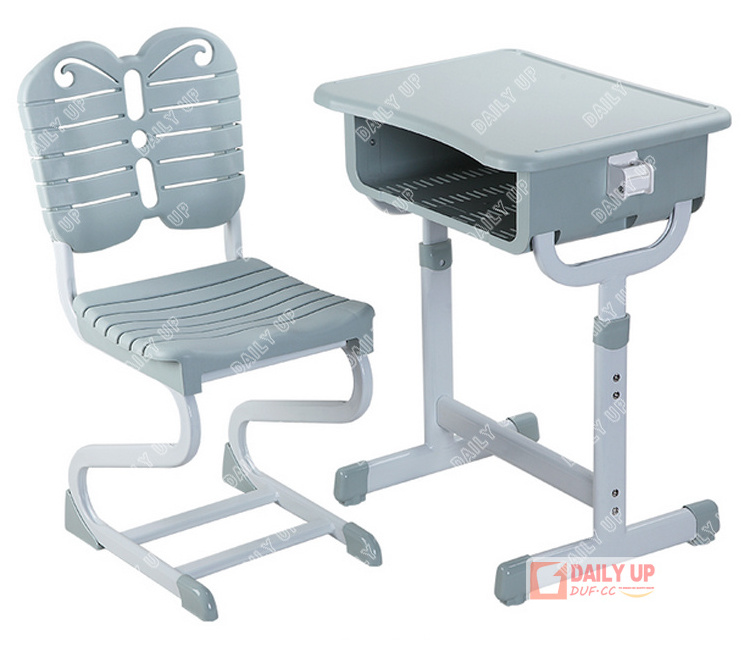 Adjustable School Desk and Chair High-Primary School Table and Chairs Plastic Modern School Desk And Chair