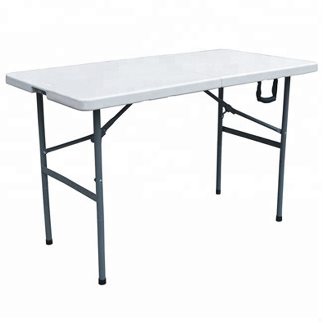 Portable HDPE Folding Dining Table Rectangle Camping Table Office Conference Long Desk Foldable Outdoor Banquet Picnic Table