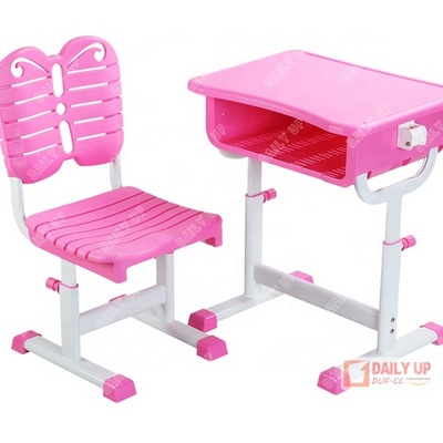 Adjustable School Desk and Chair High-Primary School Table and Chairs Plastic Modern School Desk And Chair