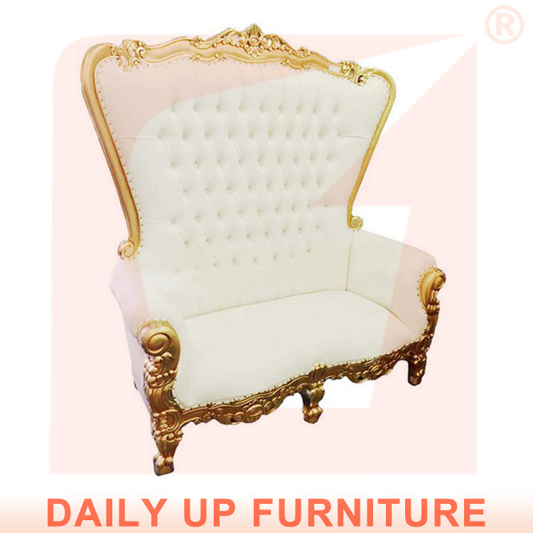 King and Queen Double Seat Throne Chairs Royal Inflatable Wedding Throne Chairs for Rental