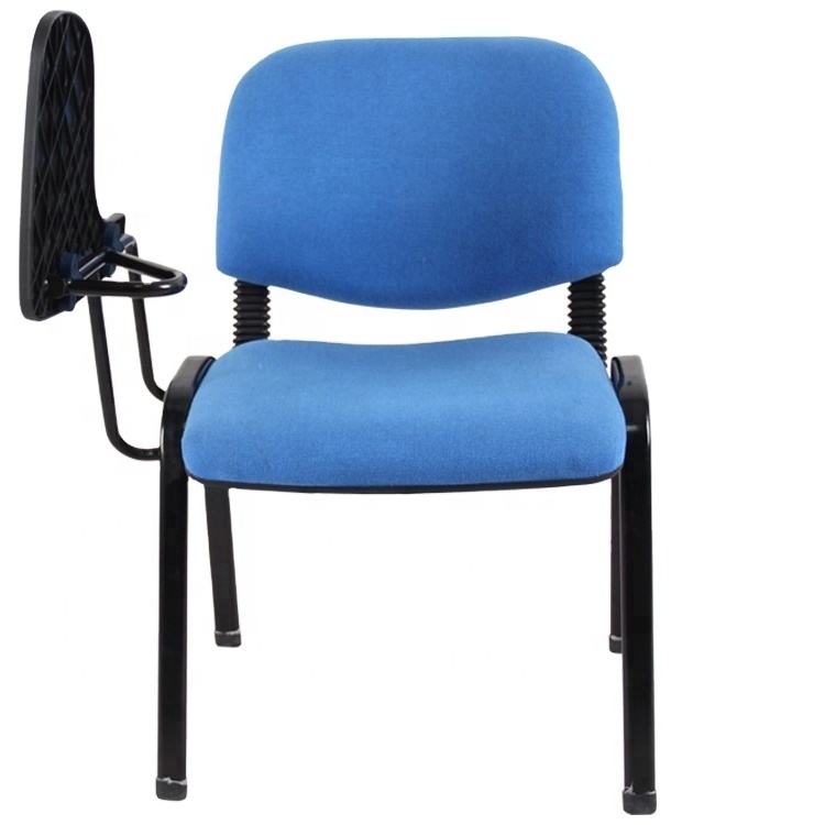 Fabric Padded School Chair Training Chair with Writing Tablet Stackable Conference Tablet Chair Wholesale