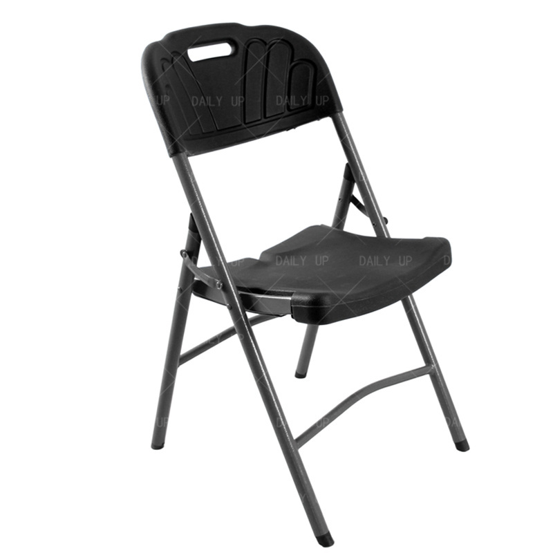 Portable Folding Chair Blow Molded Plastic and Metal Camping Folding Chair for Outdoor Events Heavy Duty Outdoor Garden Chair