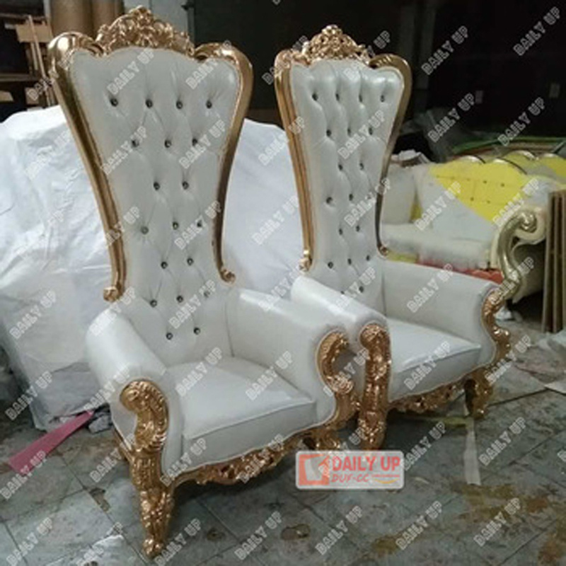 King and Queen Double Seat Throne Chairs Royal Inflatable Wedding Throne Chairs for Rental