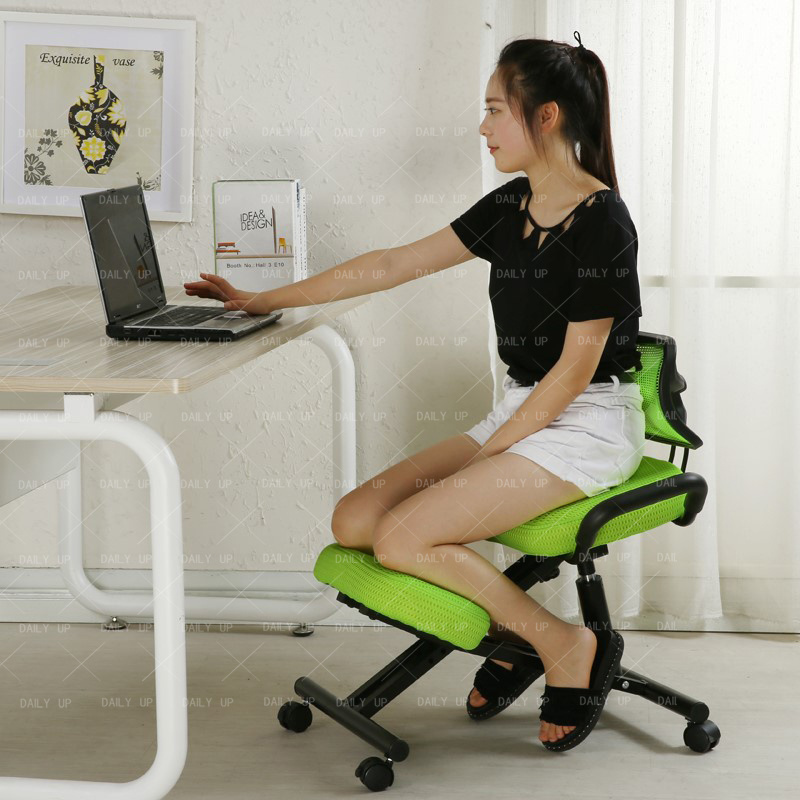 kneeling office chair with back and armrest Adjustable Stool For Home and Office - Improve Your Posture With an Angled Seat