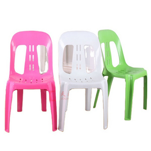 Cheap Plastic Garden Chair Stackable Outdoor Beach Chair Stacking Armless PP Leisure Dining Chair For Restaurant Kitchen Park