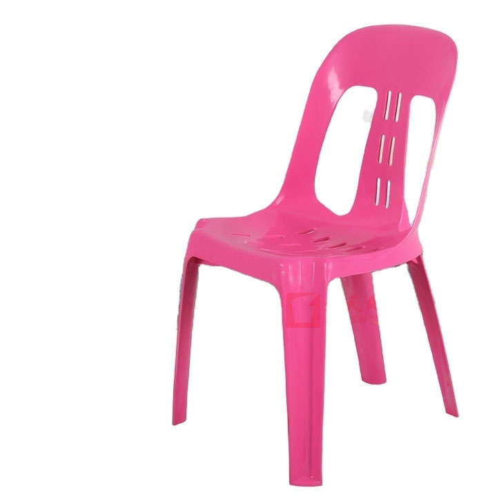 Cheap Plastic Garden Chair Stackable Outdoor Beach Chair Stacking Armless PP Leisure Dining Chair For Restaurant Kitchen Park