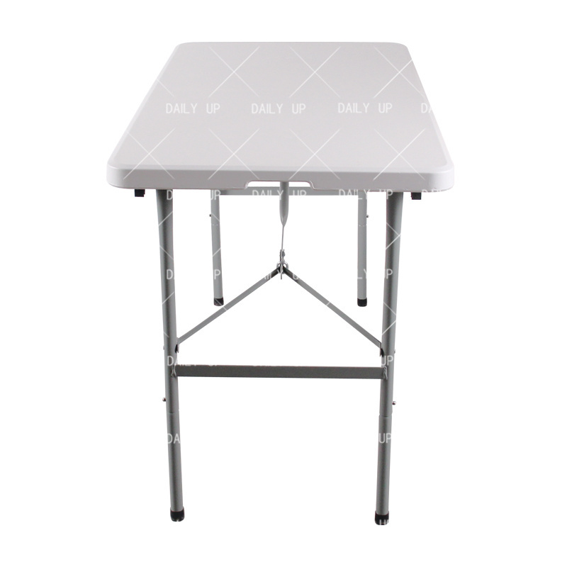 Portable HDPE Folding Dining Table Rectangle Camping Table Office Conference Long Desk Foldable Outdoor Banquet Picnic Table