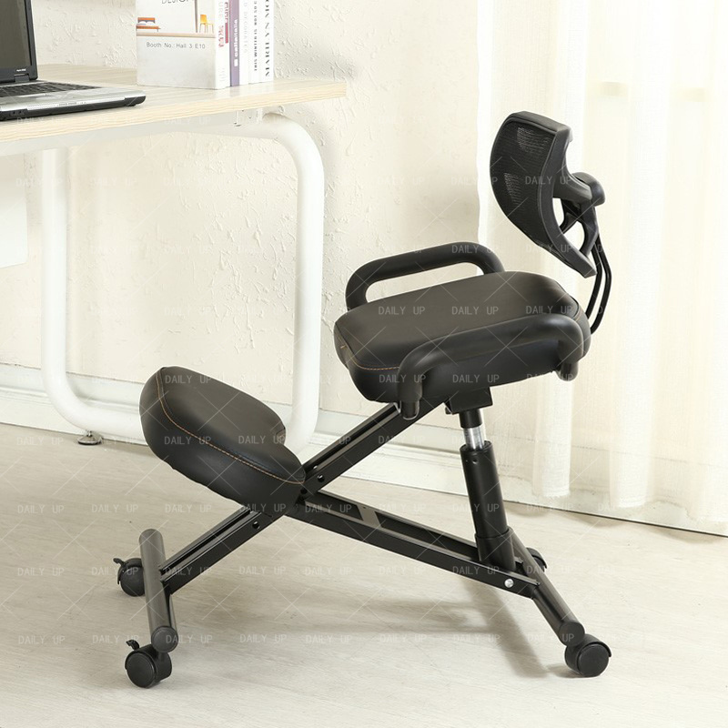 kneeling office chair with back and armrest Adjustable Stool For Home and Office - Improve Your Posture With an Angled Seat