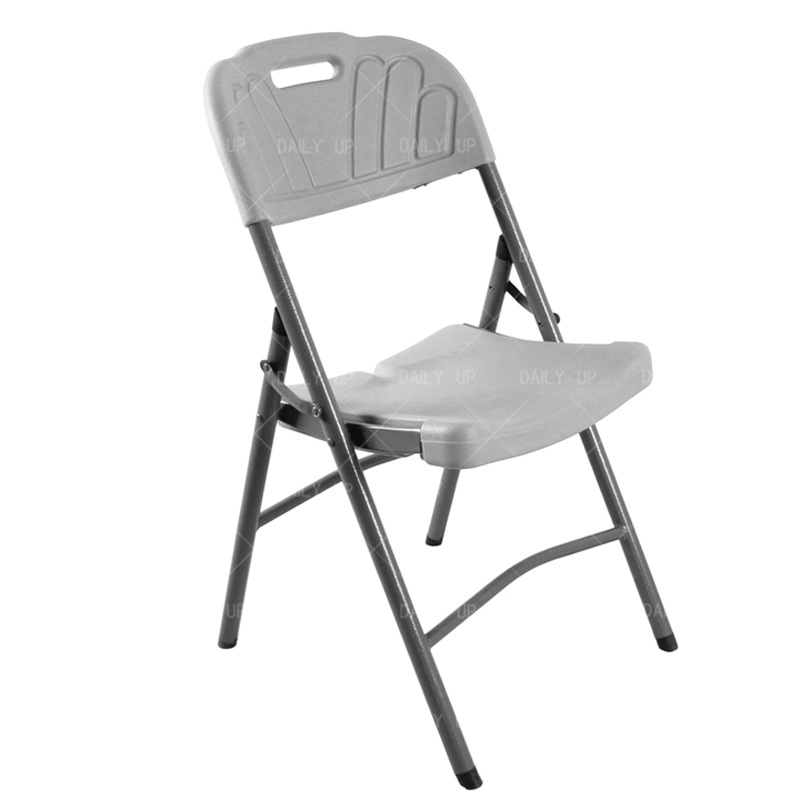 Portable Folding Chair Blow Molded Plastic and Metal Camping Folding Chair for Outdoor Events Heavy Duty Outdoor Garden Chair