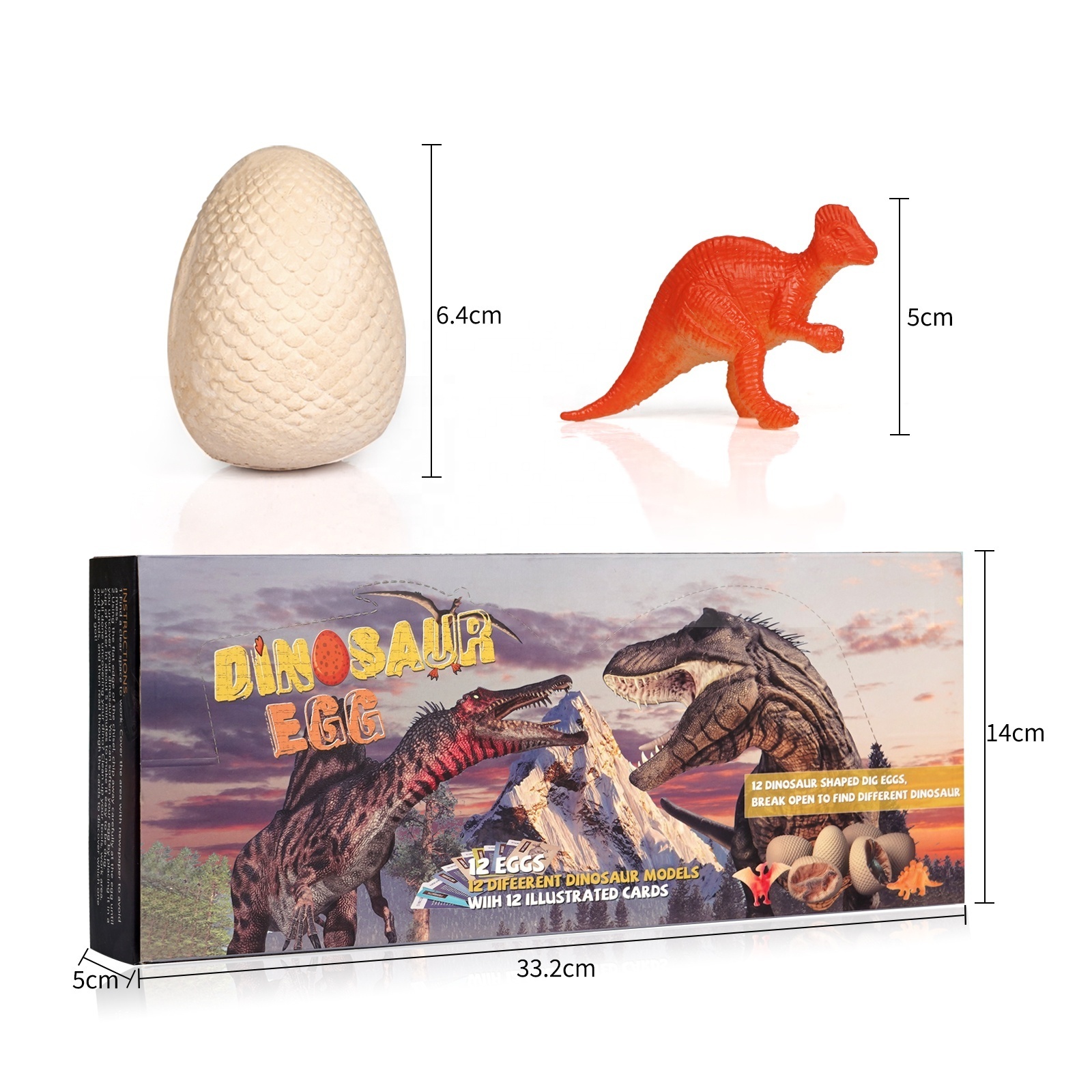 G8608 Excavation Dig Kit Dig It Out Dinosaur Egg Fossil Toys 12 Dino Eggs Dig Set Science Educational Kits STEM Toys For Kids