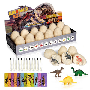 G8608 Excavation Dig Kit Dig It Out Dinosaur Egg Fossil Toys 12 Dino Eggs Dig Set Science Educational Kits STEM Toys For Kids