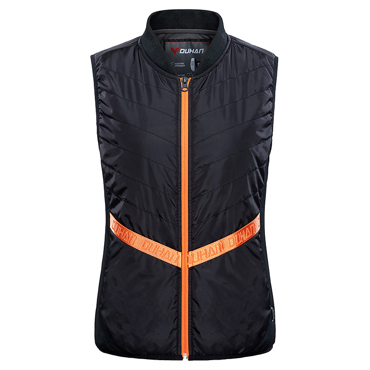 DUHAN Winter Outdoor Black Orange 5V USB Rechargeable Heated Vest For Women