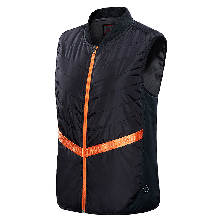 DUHAN Winter Outdoor Black Orange 5V USB Rechargeable Heated Vest For Women