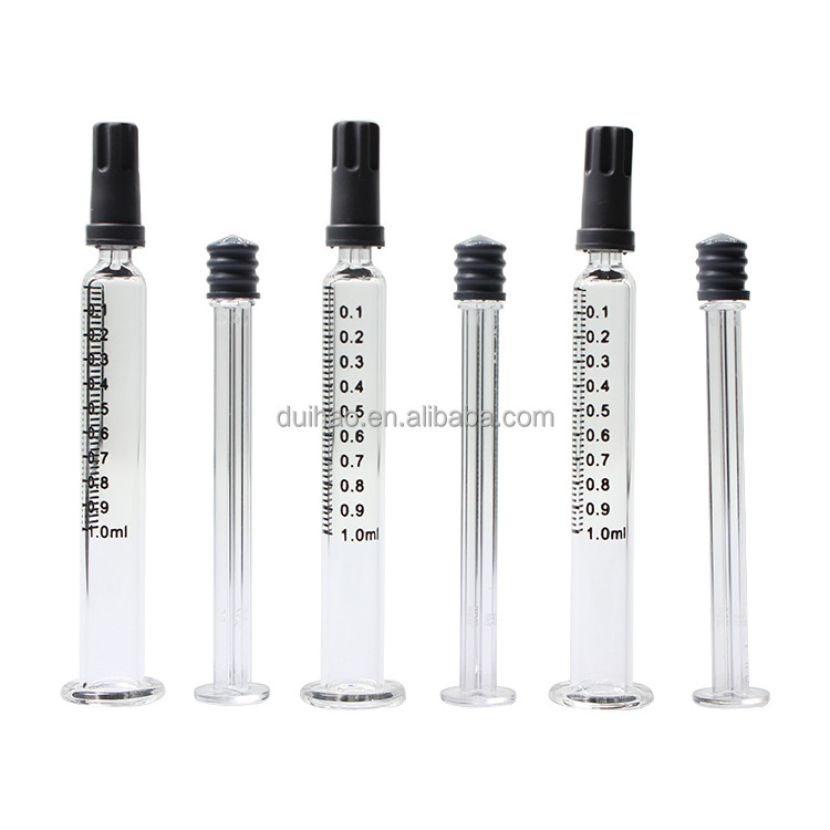 Long life Prefilled syringes 1ml luer lock oil packaging borosilicate glass syringe