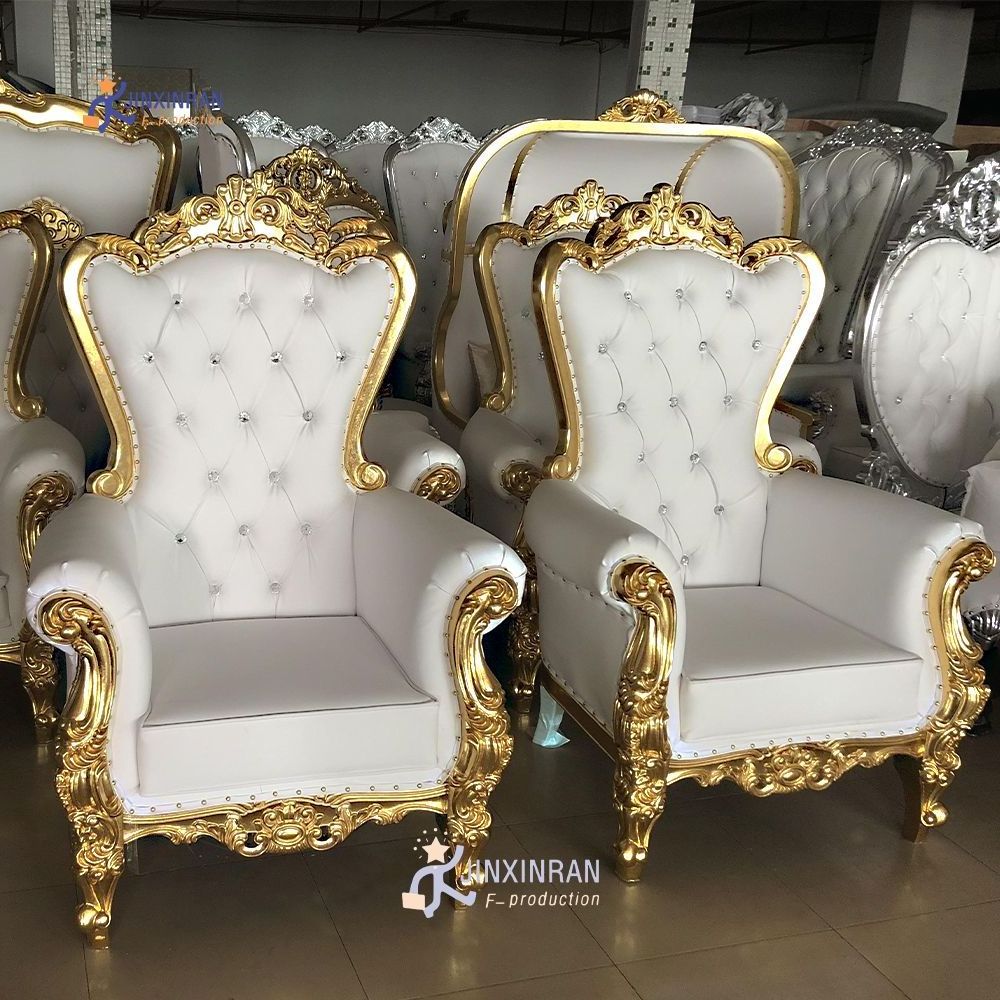 Customized King And Queen Chairs Leather Luxury Throne Chair Wedding Throne Chair