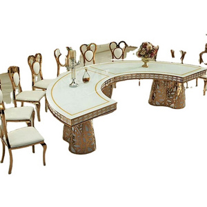 Formal furniture banquet wedding table hall semicircle banquet event dining tables for wedding