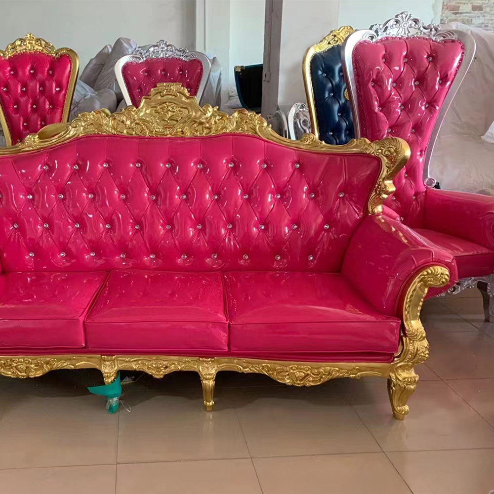 High Standard King And Queen Chairs Throne Sofa Royal Sofa Luxury Wedding King Throne