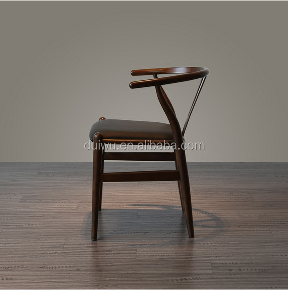 Foshan nordic design iron wood look kichen dining wishbone armchair wholesale furniture wishbone y chair