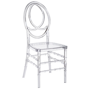 hotel furniture transparent wedding chair for wedding banquet commercial fan shape clear ghost wedding ceremony chair