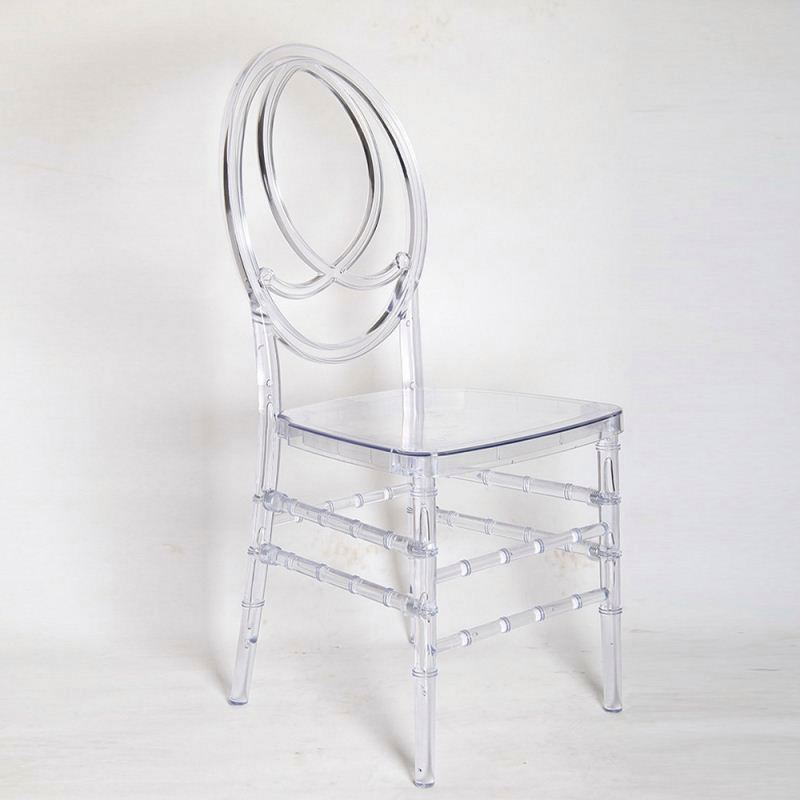 hotel furniture transparent wedding chair for wedding banquet commercial fan shape clear ghost wedding ceremony chair