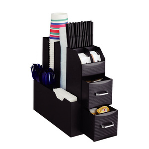 Plastic coffee condiment  and other  accessories caddy  coffee organizer