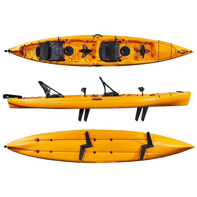 Professional outdoor wholesale plastic rotomolding single canoe sit on top for fishing single kayak