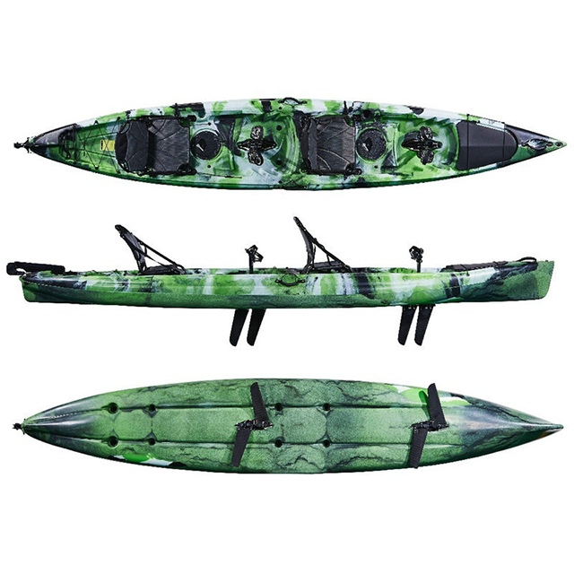 Professional outdoor wholesale plastic rotomolding single canoe sit on top for fishing single kayak