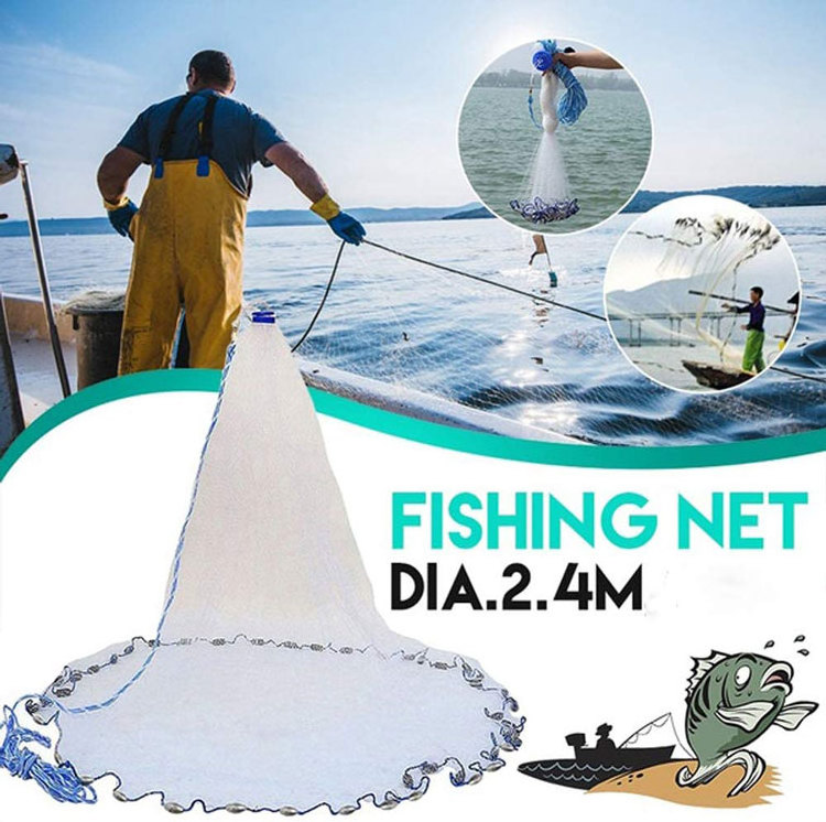 Sale Hand Cast Net fishing Throw Catch Drawstring Casting Fishing Net China Fish Trap Net Nylon Price