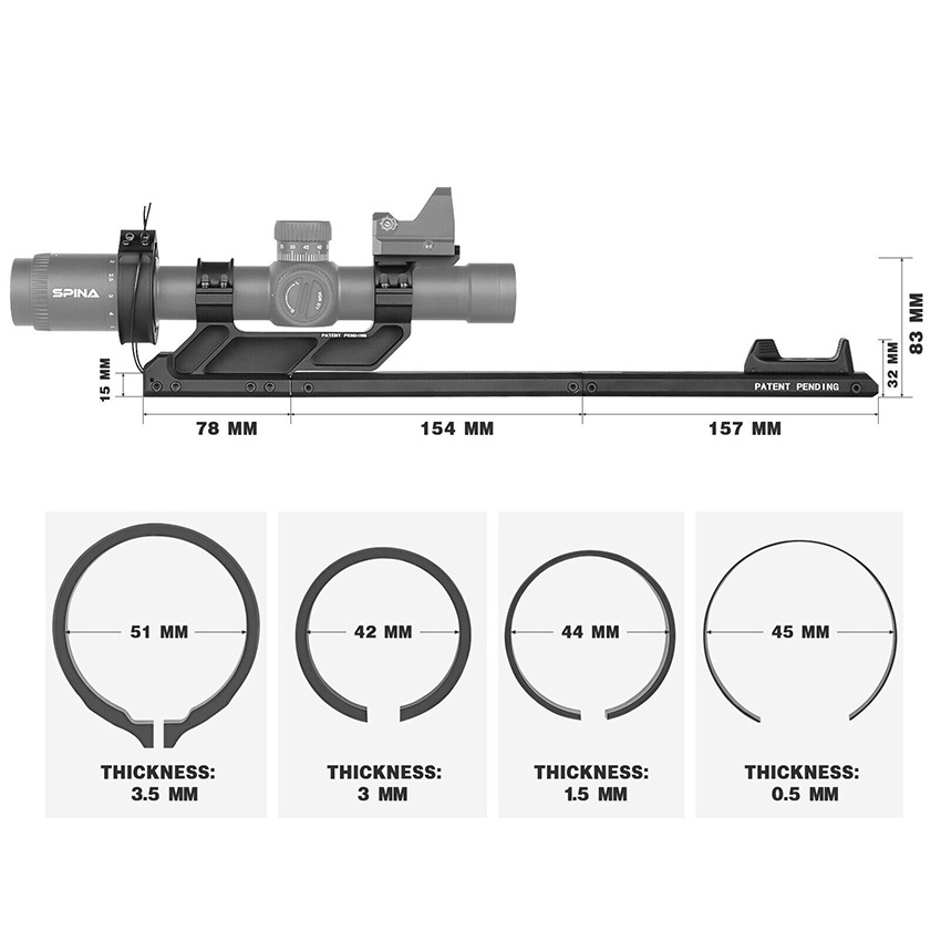 LPVOs Fast Zooming System Scope Switch 30mm 34mm Ring 1.93