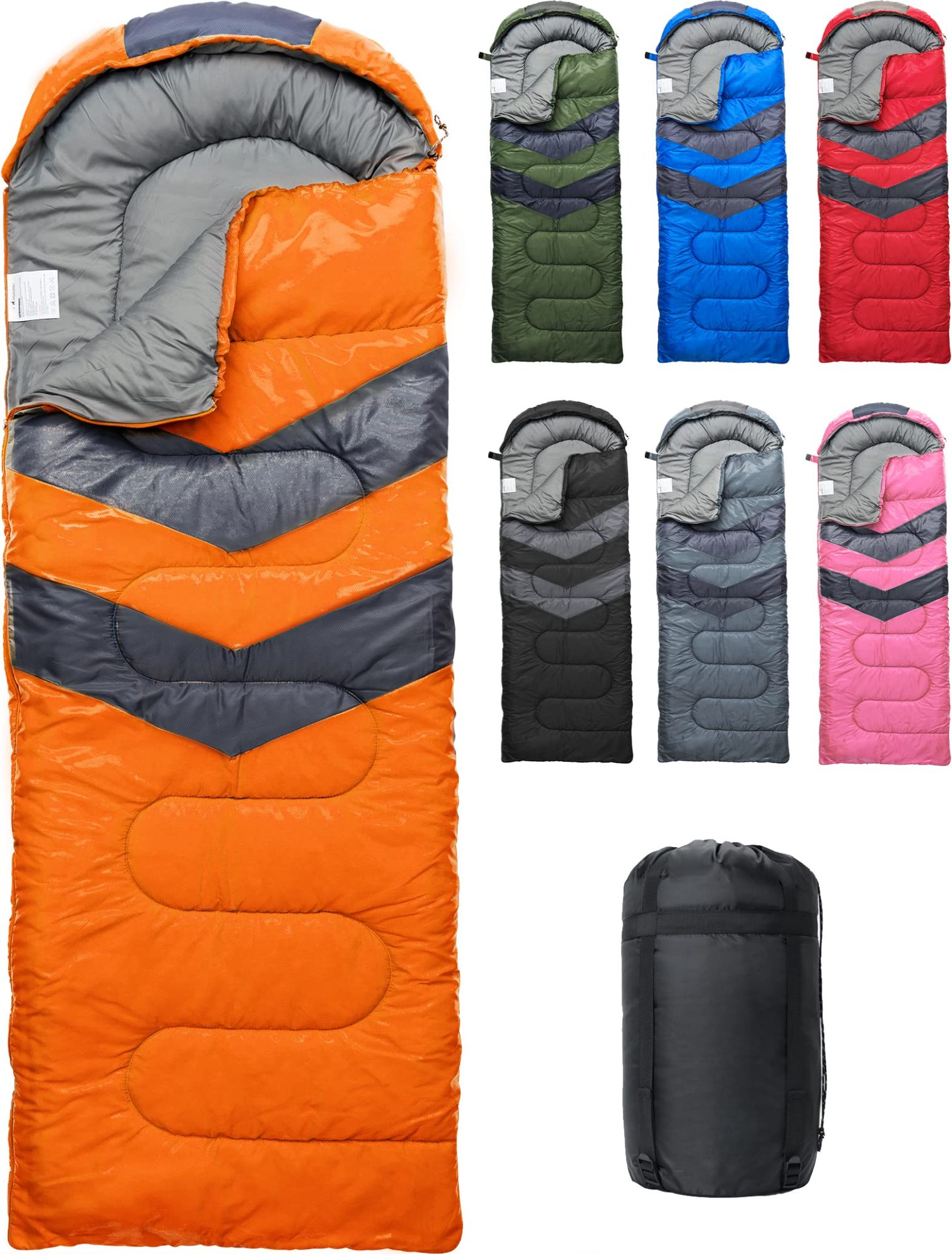 Cold Weather Warm Backpacking Camping Sleeping Bag for Kids  Lightweight Compact Camping Gear Must Haves Hiking Essentials