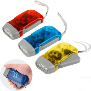 Mini Flashlights Torches Colorful Plastic Hand Crank Flashlight Hand Press Led Torch light Hand Operated Dynamo Led Flashlight